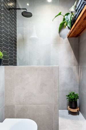 Stylish tiled bathroom